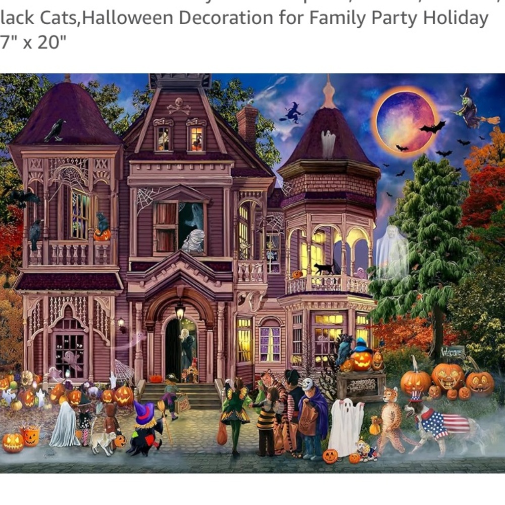 Halloween Haunted Mansion house and Scenery Puzzle - 1000 Pieces new sealed